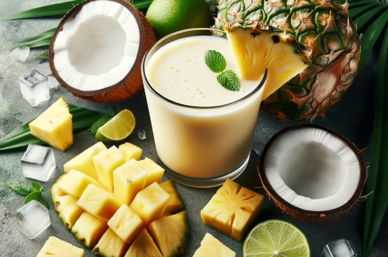 Ricetta di frullato ananas e latte di cocco